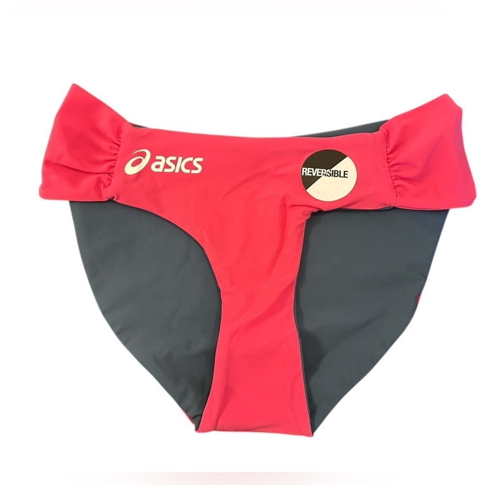 ASICS Kaitlyn‎ Bikini bottom made in Italy NWT Large Medium available pink gray